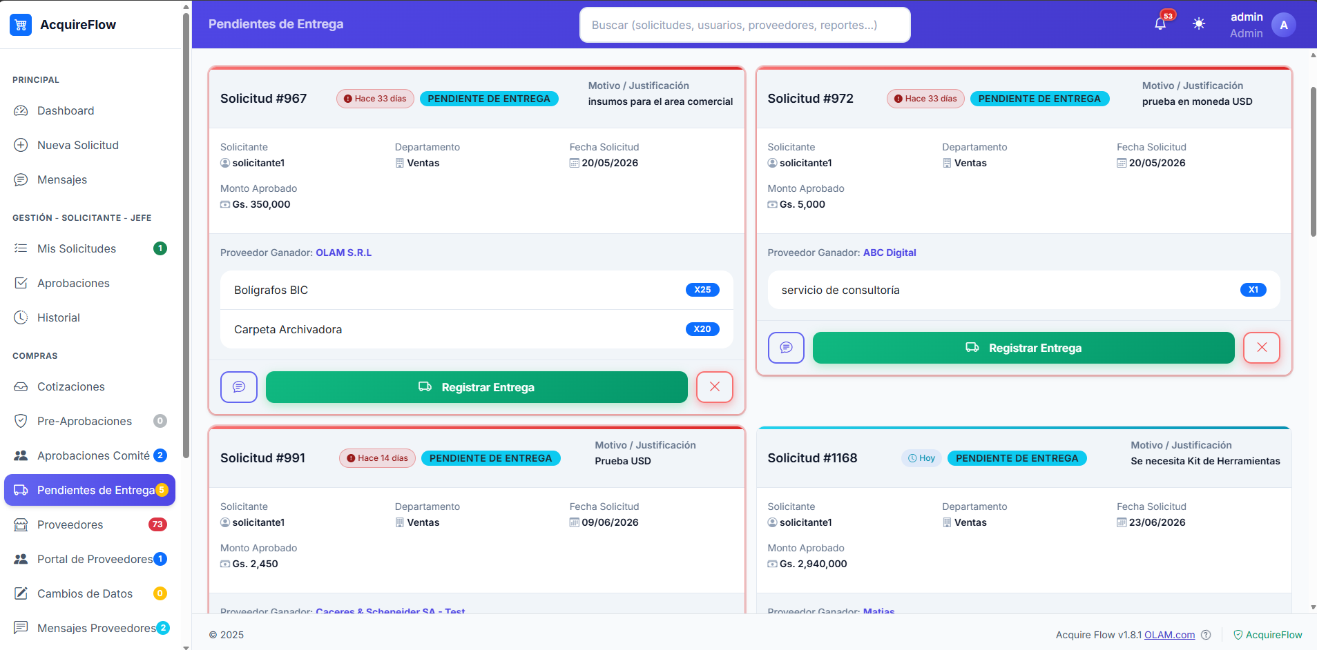 AcquireFlow — Flujo de Aprobación